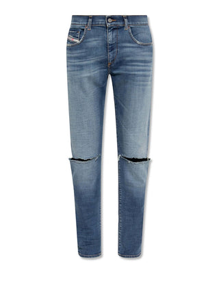 Diesel - Calça Jeans Slim Fit Rasgada D-strukt