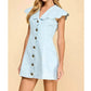 Tcec - Denim Scallop Detail Button Down Dress
