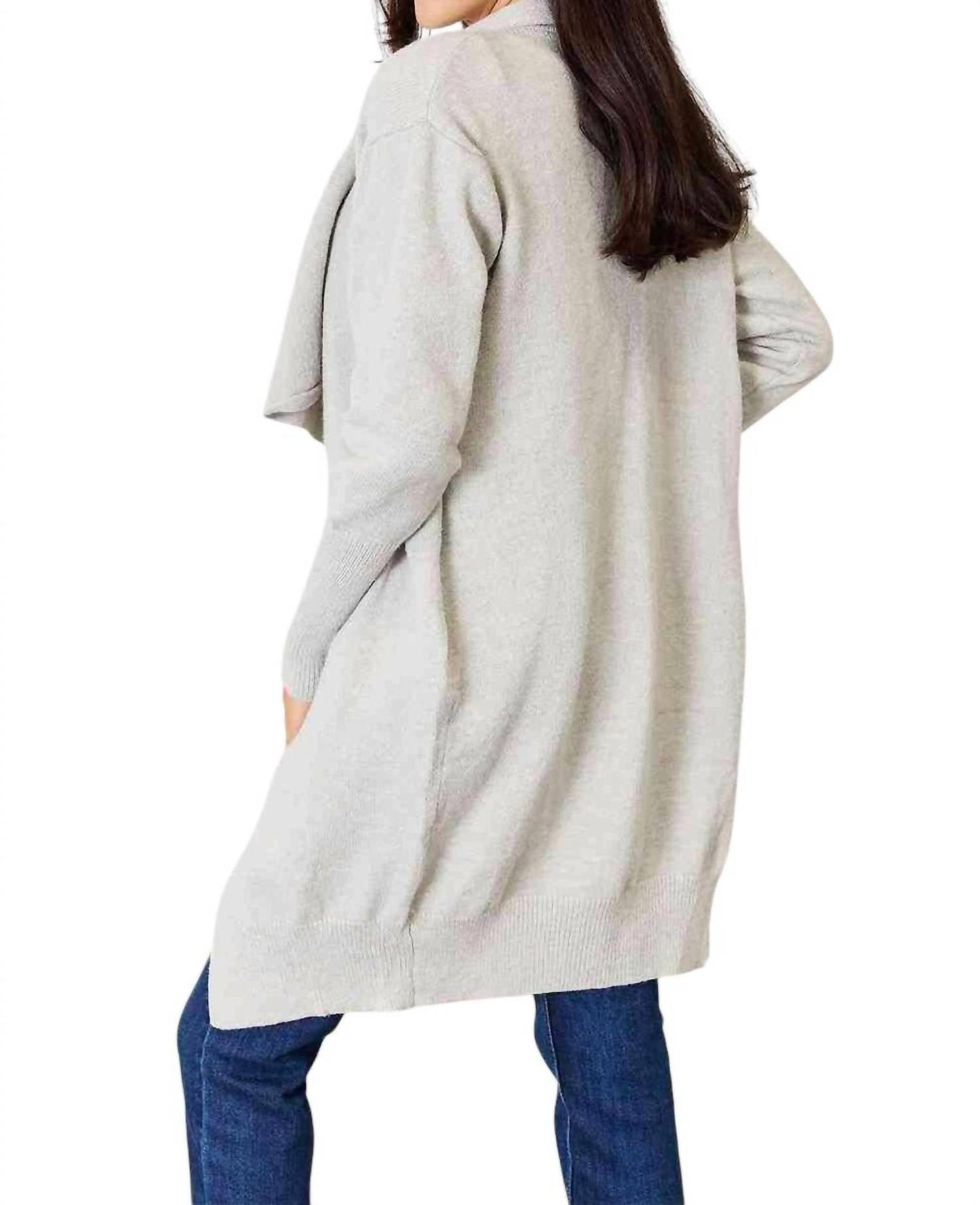 Double Take - Luxurious Pocketed Duster Cardigan