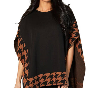 Angel Apparel - Poncho Pied-de-poule