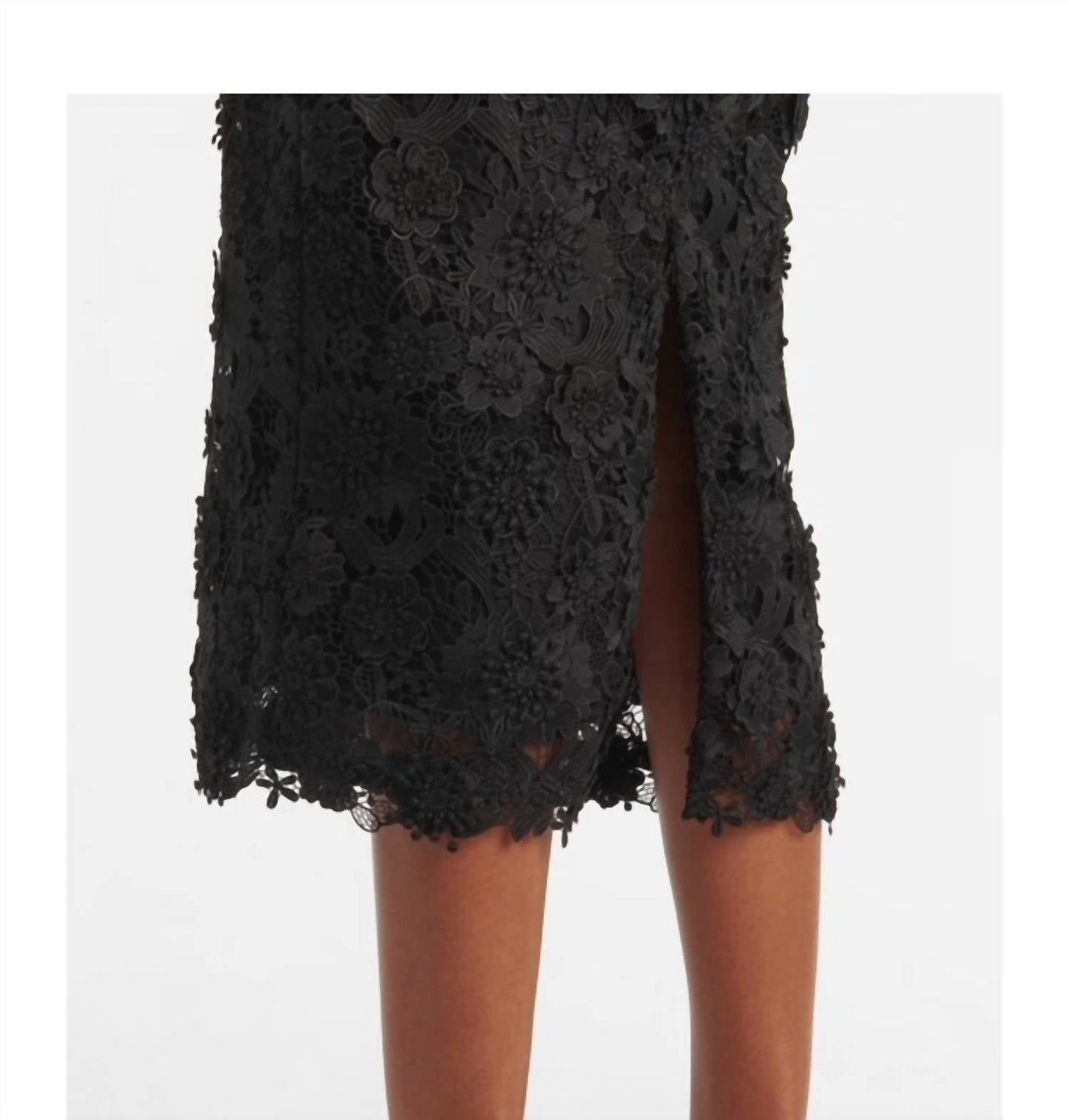 Carolina Herrera - Crewneck Lace Midi Dress