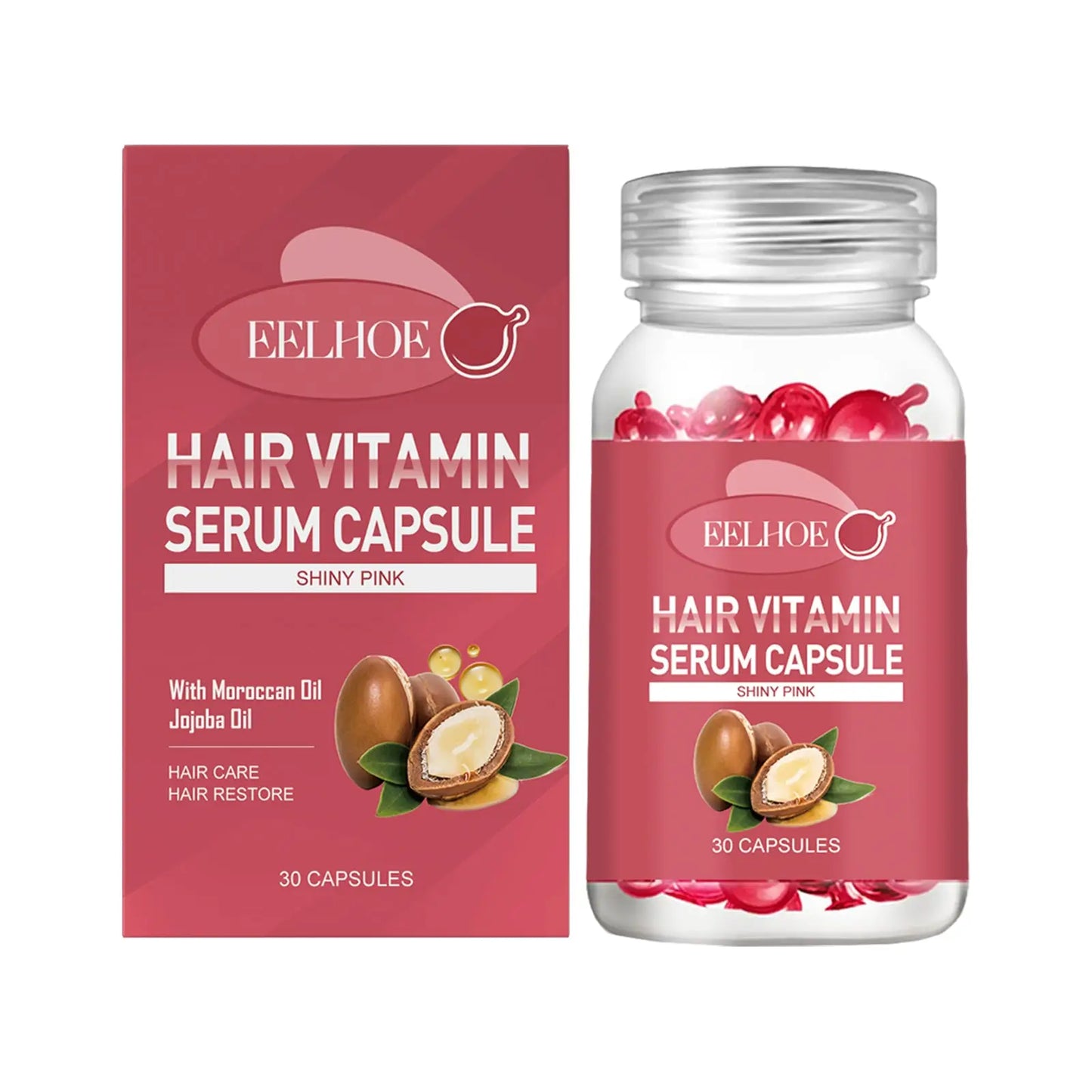 Eelhoe Moroccan Oil Hair Repair Capsules for Frizz Control