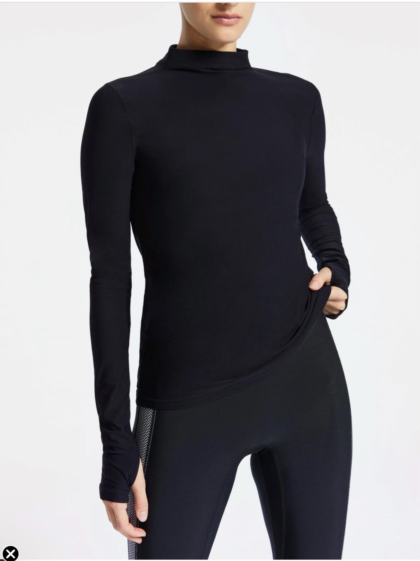 Bandier - Pro Fleece Mock Neck Long Sleeve Top
