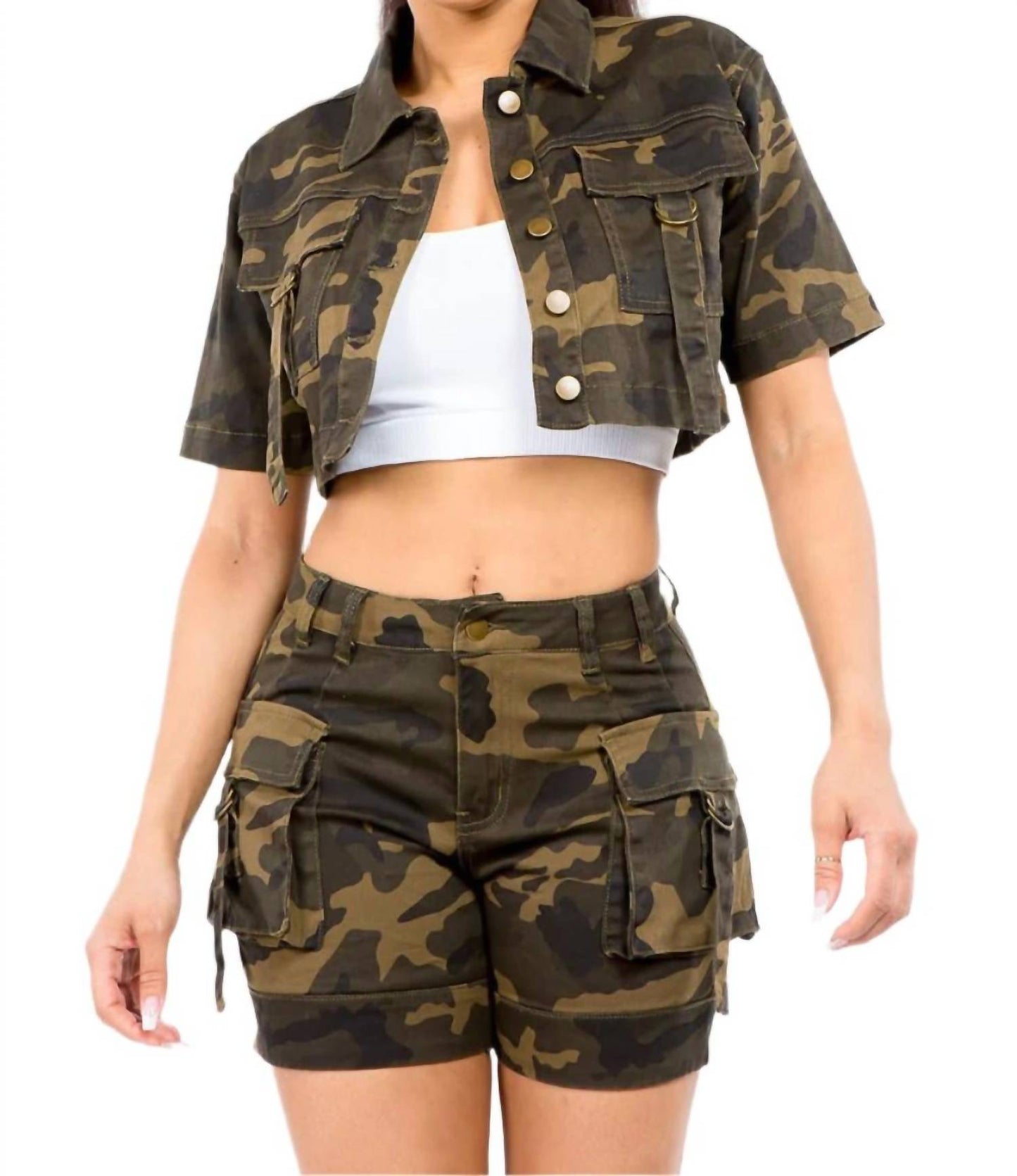 American Bazi - Short Sleeve Cropped Jacket