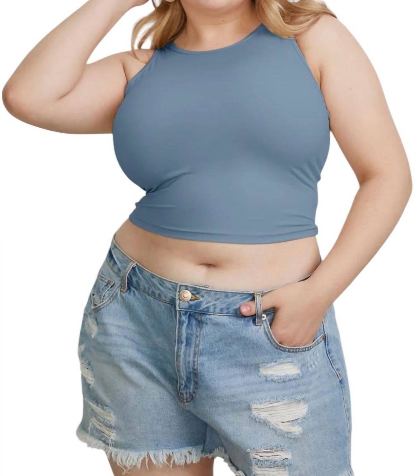 Basic Bae - Full Size Round Neck Slim Tank Top