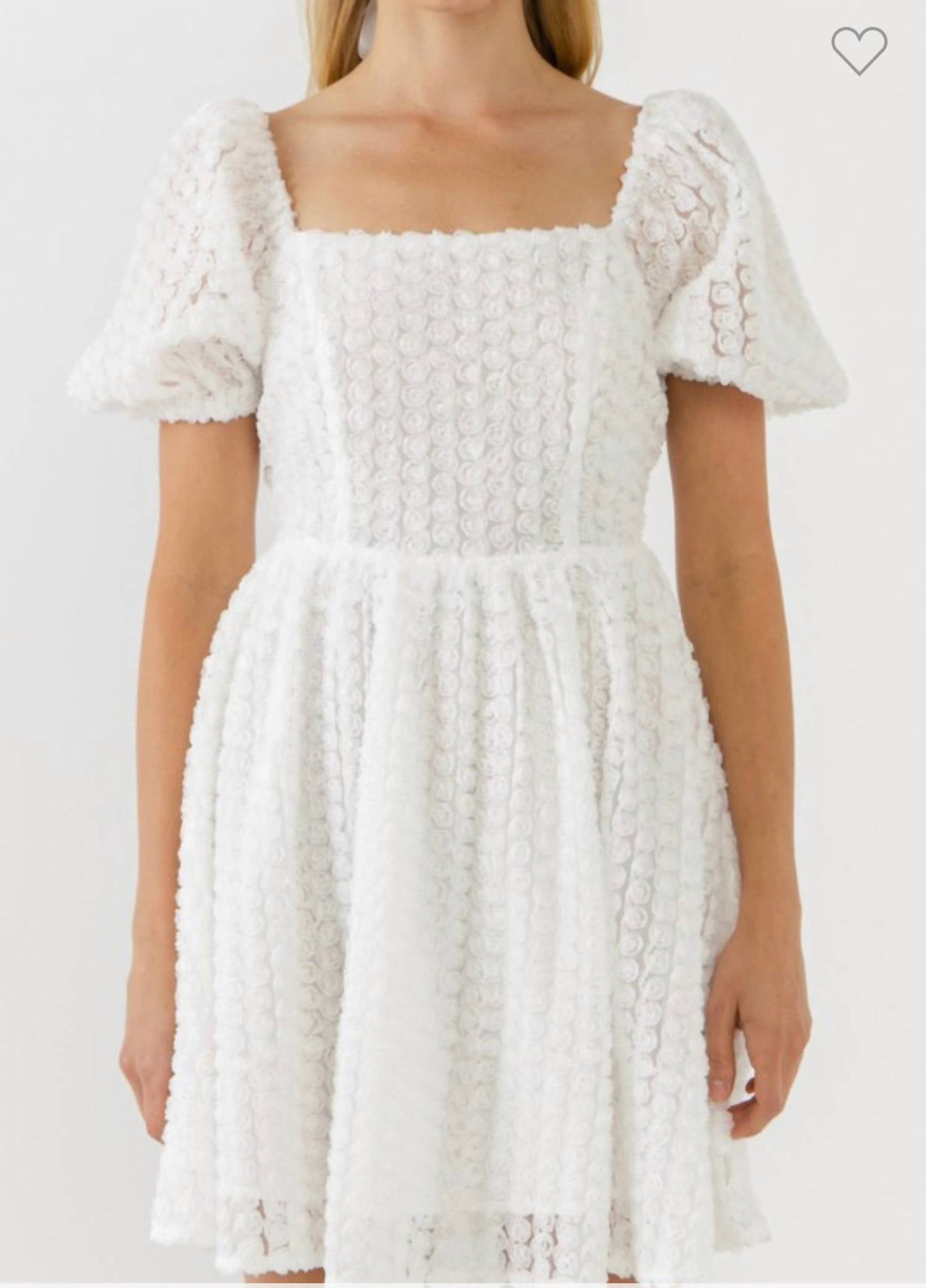 2.7 August Apparel - 3D Floral Dress