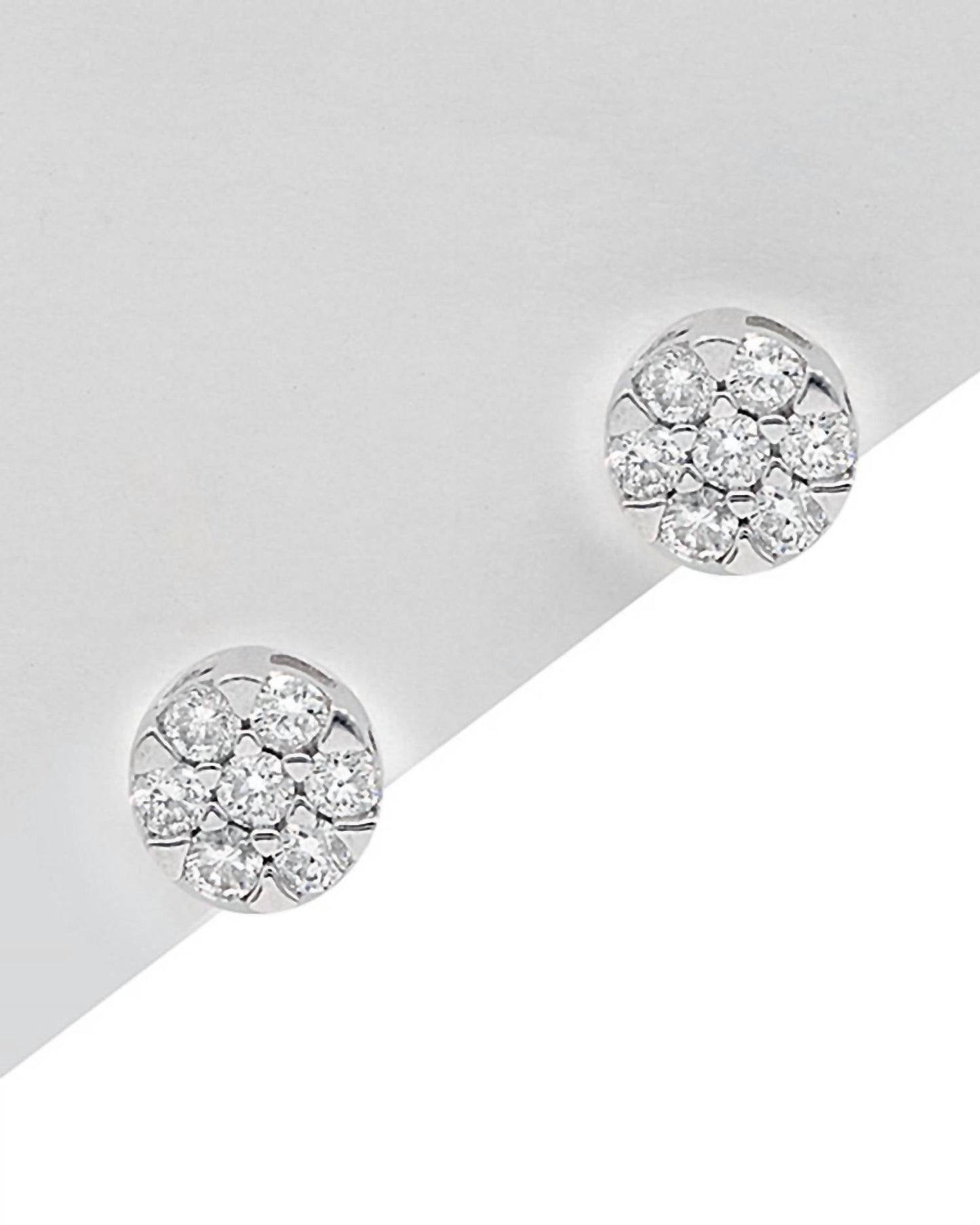 Diana M Jewels - 0.26 Cts Diamond Flower Stud Earrings