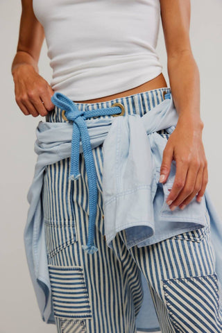 Free People - Calça jeans Moxie Railroad cintura baixa