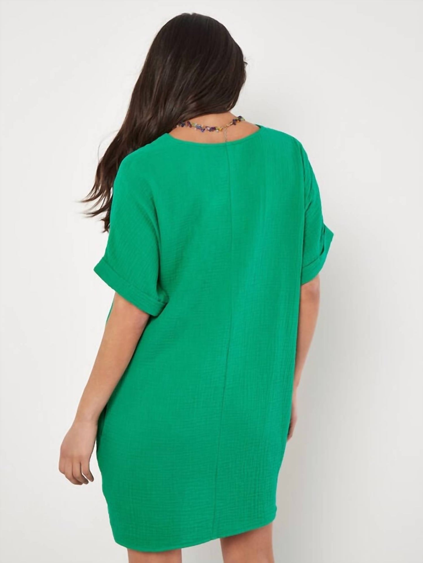 Apricot - T-shirt Oversize Cotton Tunic Dress