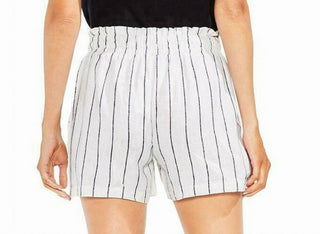 Vince Camuto - Shorts listrados franzidos