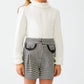 Abel & Lula - Metallic Houndstooth Shorts