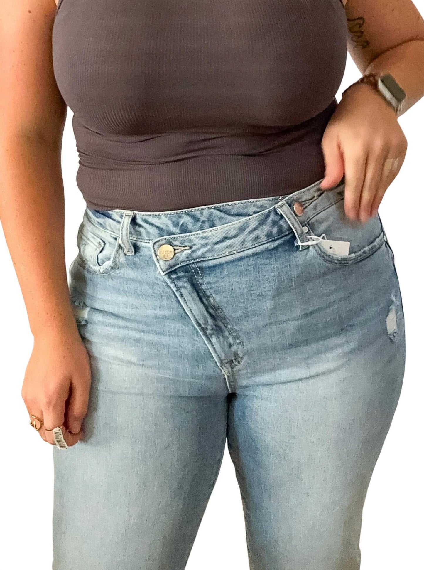 Risen - High Rise Crossover Jeans