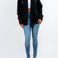 American Bazi - Distressed Denim Button-up Jacket