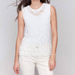 Charlie B - Sleeveless Floral Crochet Top