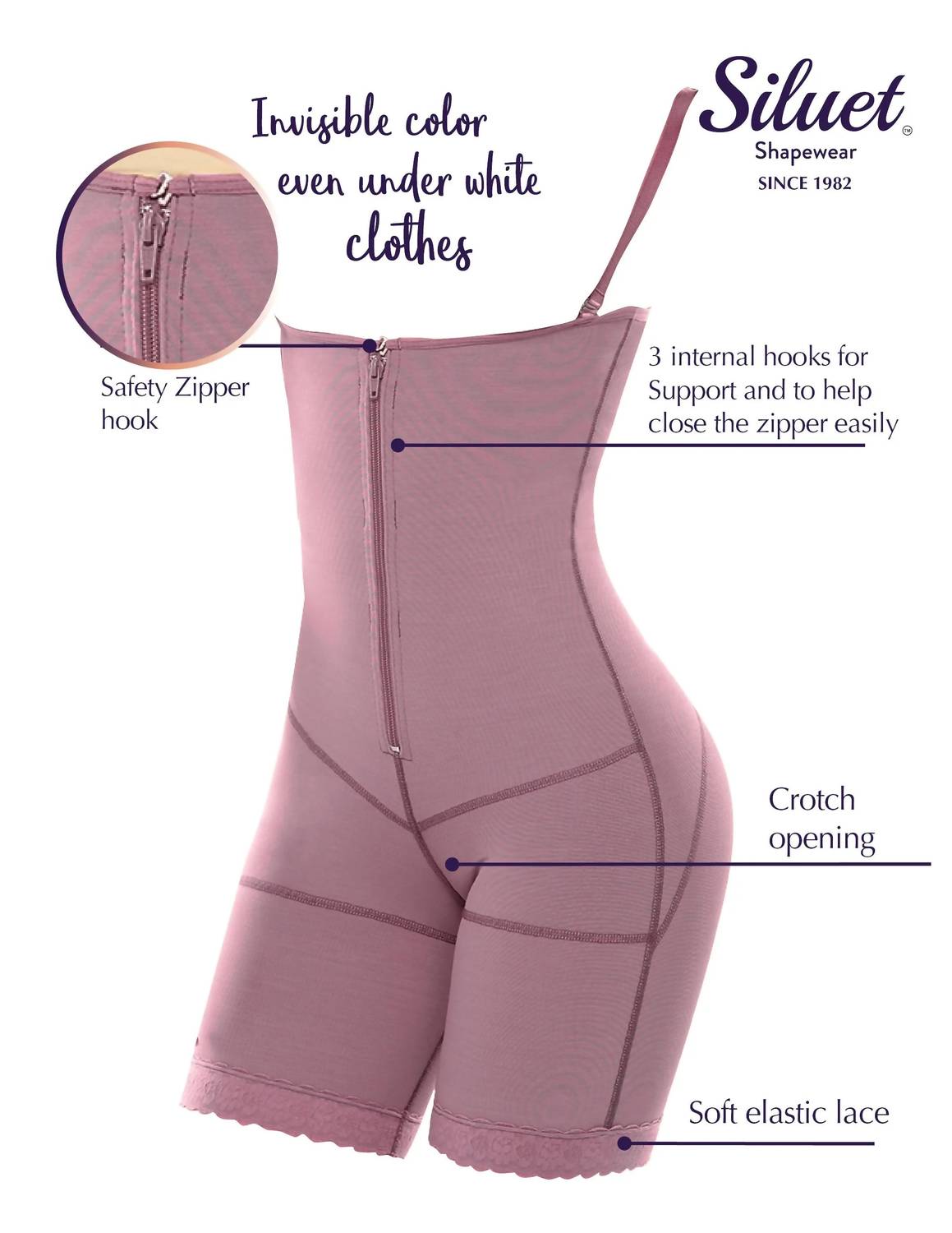 Siluets - Ps1 Postpartum High Compression Mid-thigh Full Body Shaper