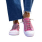Very G - Women's Slip-on Sneakers With Sparkle Laces
