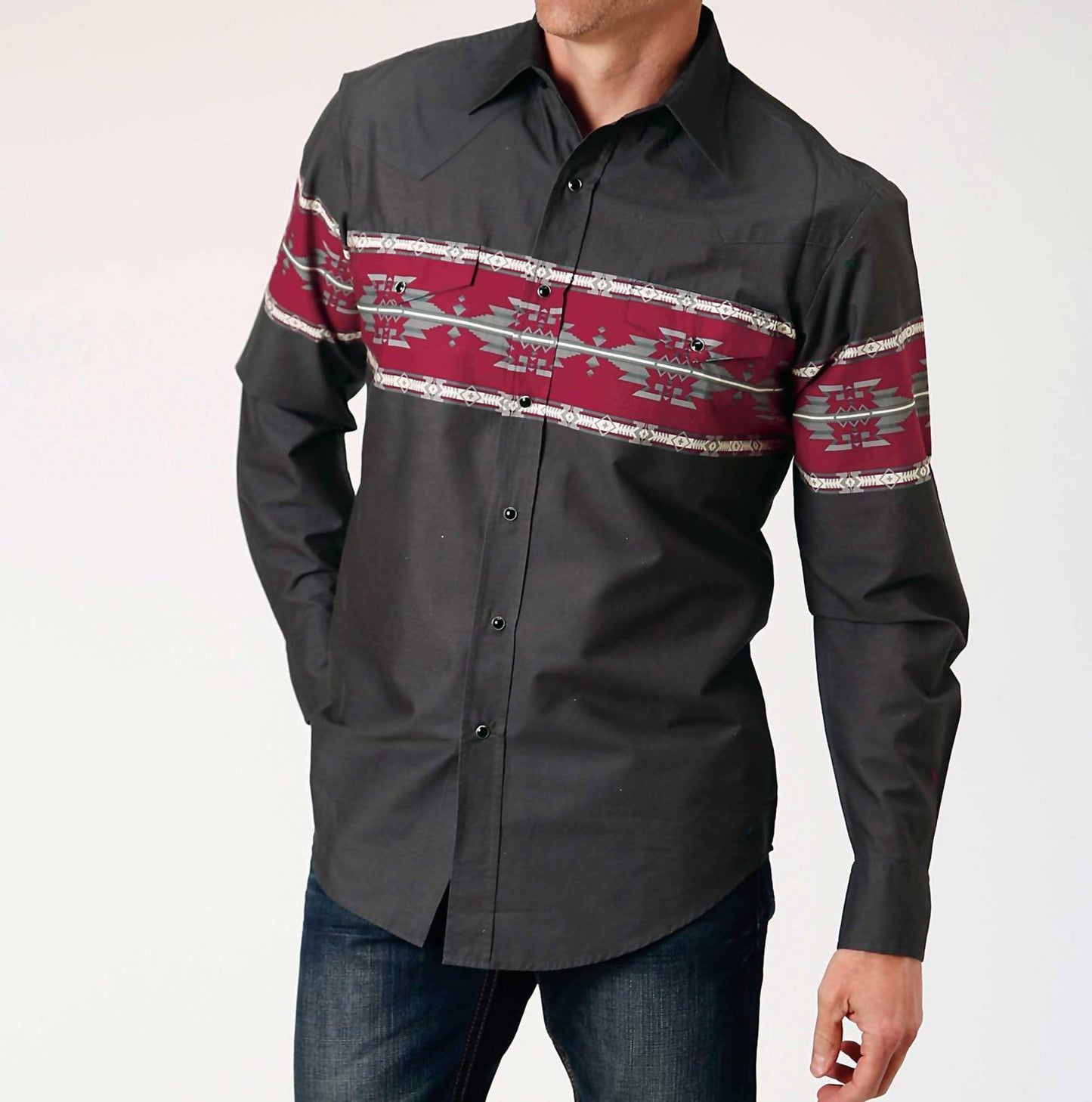 Roper - Men's Roper Grey Shirt