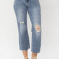Judy Blue - High Waist Destroyed Crop Wide Leg Jeans