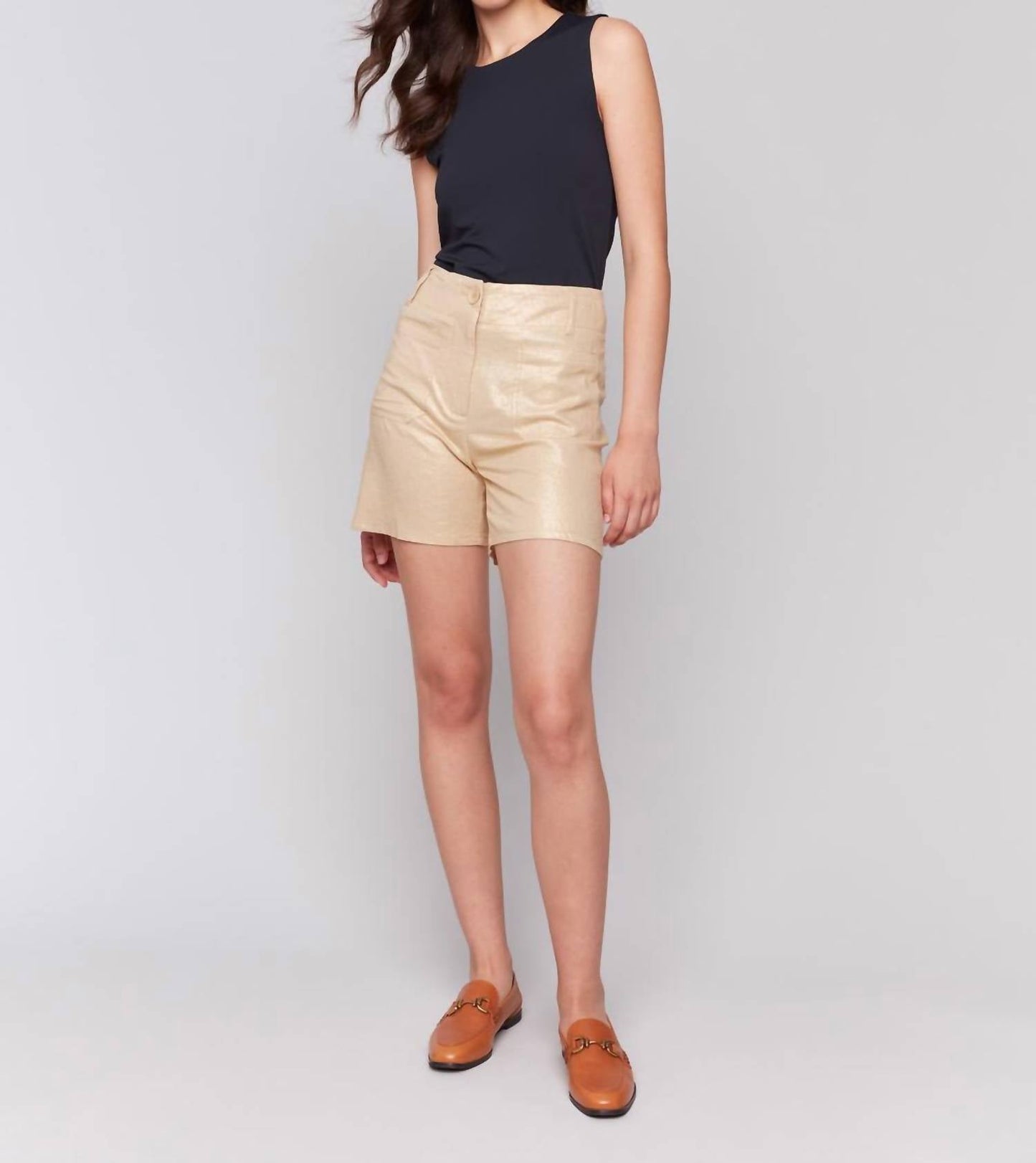 Charlie B - Foil Linen Shorts