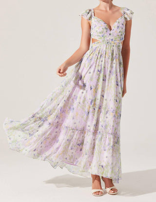 Astr - Primrose Floral Strappy Back Maxi Dress