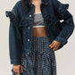 Frame - Ruffle Denim Jacket