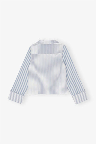 Ganni - Camisa de algodão listrada