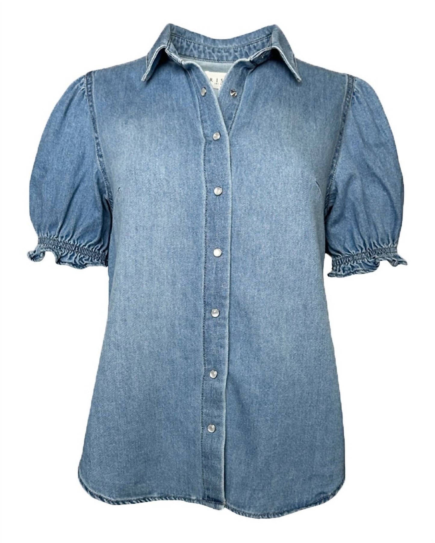 Risen - Puff Sleeve Denim Shirt