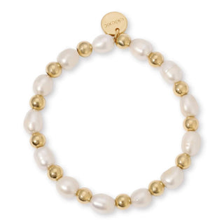 Eklexic - Pulseira feminina de pérolas e contas Palmer