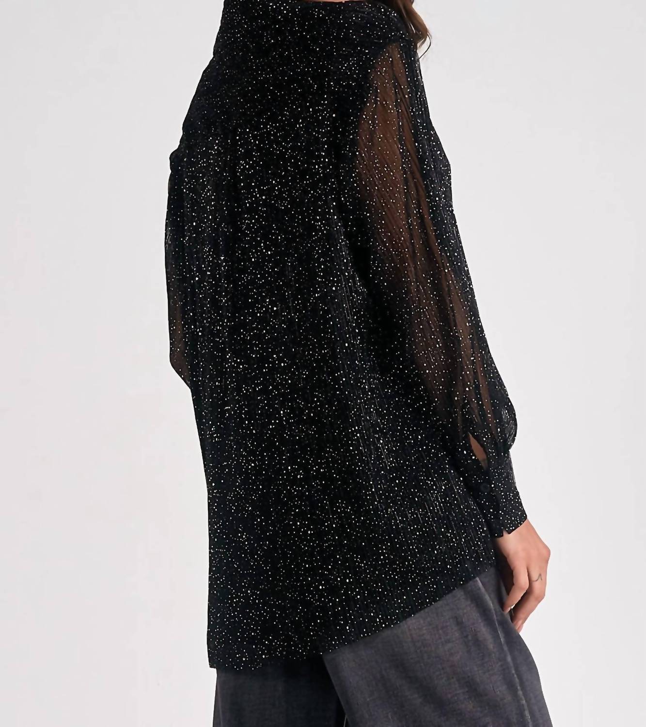 Elan - Long Sleeve Oversized Blouse