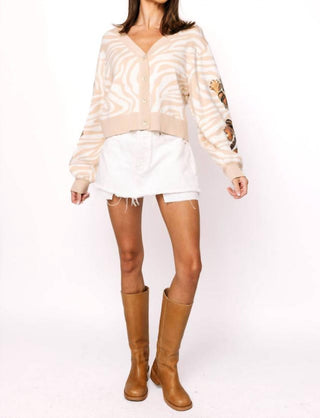 Queen Of Sparkles - Tiger On Tiger Print Cardigan