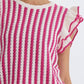 Entro - Striped Knit Top