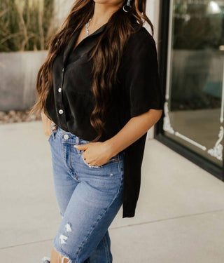 Margo Paige - Camisa de acampamento abotoada