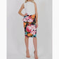42Pops - Botanical Bliss Peplum Midi Skirt