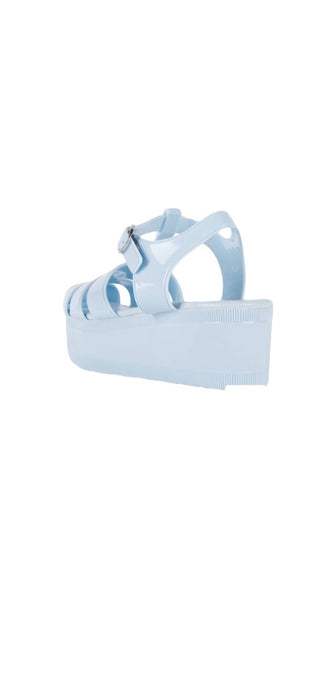 Jeffrey Campbell - Sandálias femininas 8 Candied Blue Platform Jelly Y2k Sandálias