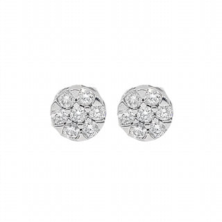 Diana M Jewels - Brincos de diamante com flor de 0,26 cts