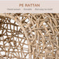 20.5' Weaved Banana Leaf Cat Bed with Cushion Beige