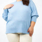 Estheme - Dolman Cashmere Long Sleeve Sweater - Plus