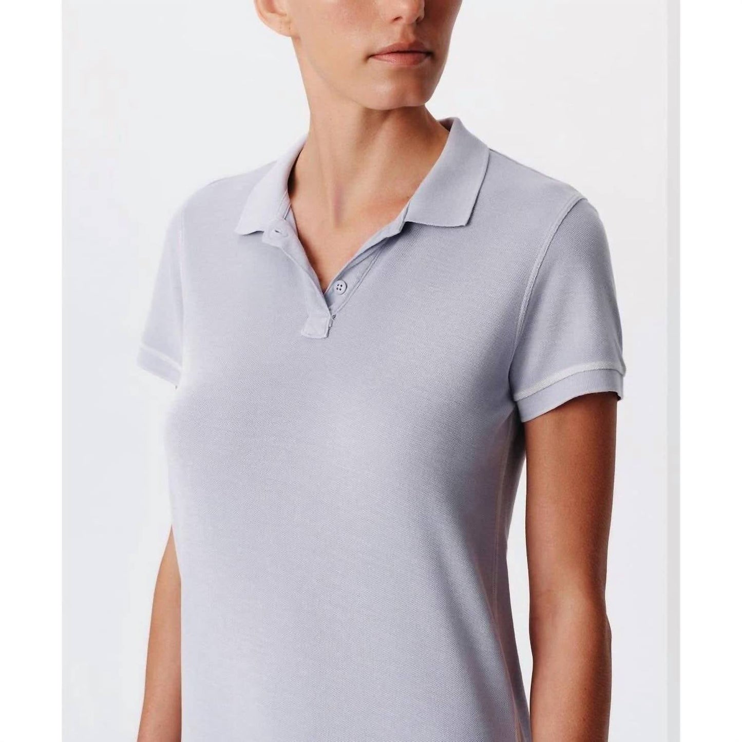 Atm - Pique with Wash Short Sleeve Polo Dress