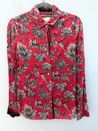 Cino - Women's Floral Long Sleeve Button Up Shirt