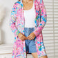 Double Take - Floral Open Front Cardigan