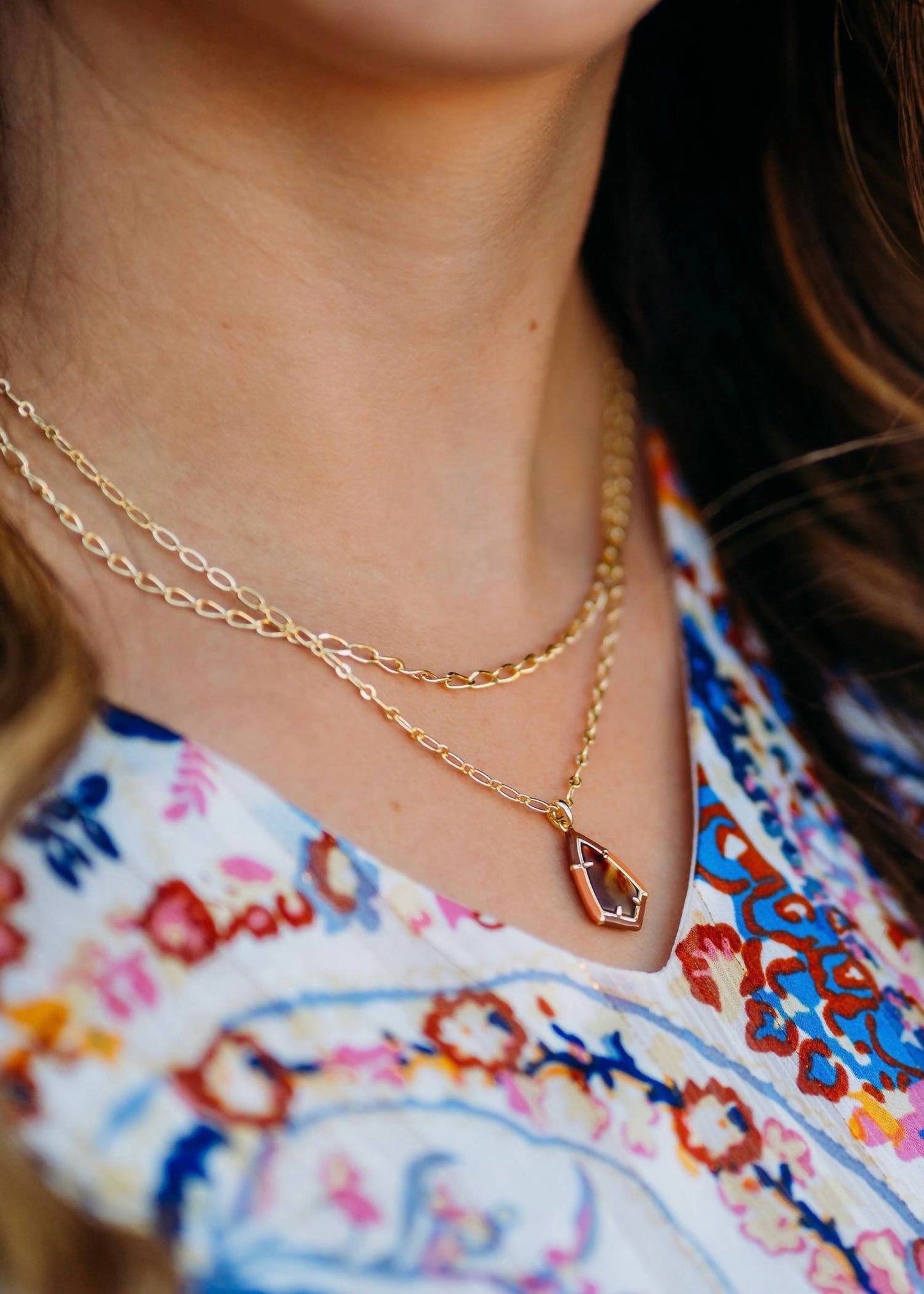 Kendra Scott - Women's Camry Enamel Frame Multi Strand Necklace