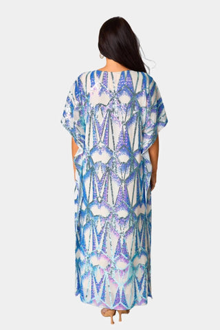 Buddylove - Vestido longo caftan com lantejoulas