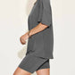 Basic Bae - V-neck T-shirt & Shorts Set