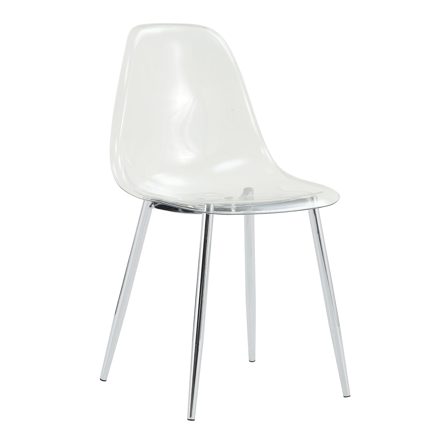 Modern Minimalist Transparent Dining Chair - 6-Piece Set