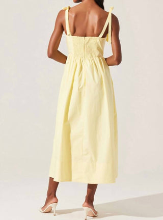 Astr - Vestido midi com laço frontal Helia