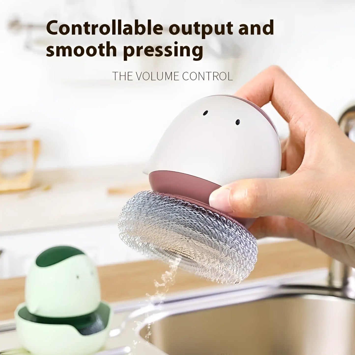 Egg Dish Brush Automatic Liquid Soap Dispenser Scrubber