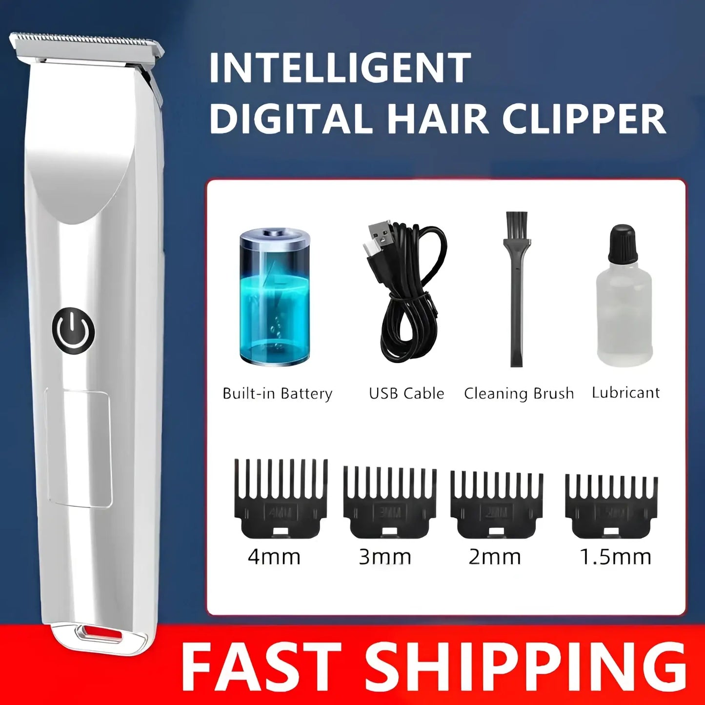 Electric Beard Shaver Rechargeable Usb Hair Trimmer