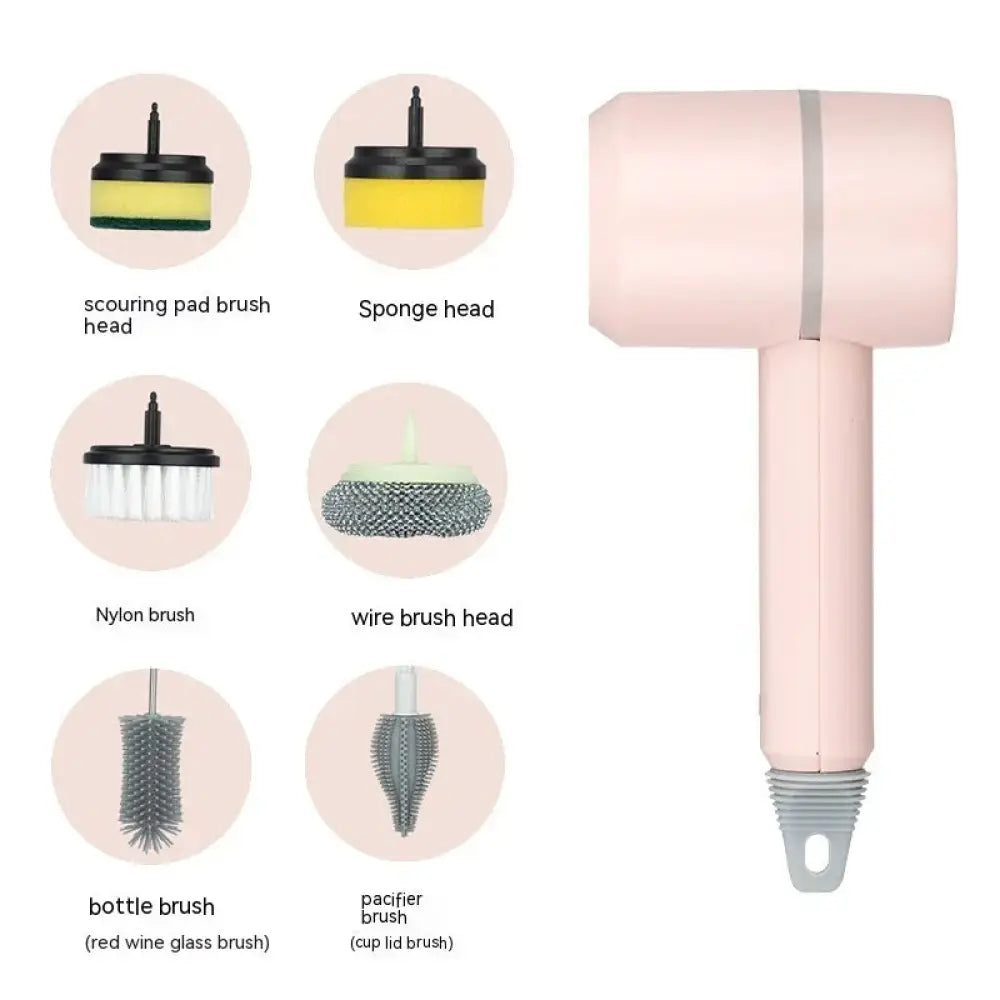 Arbaglobal Usb Rechargeable Electric Scrub Brush Set