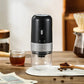 Compact Automatic Electric Coffee Grinder with Metallic Band