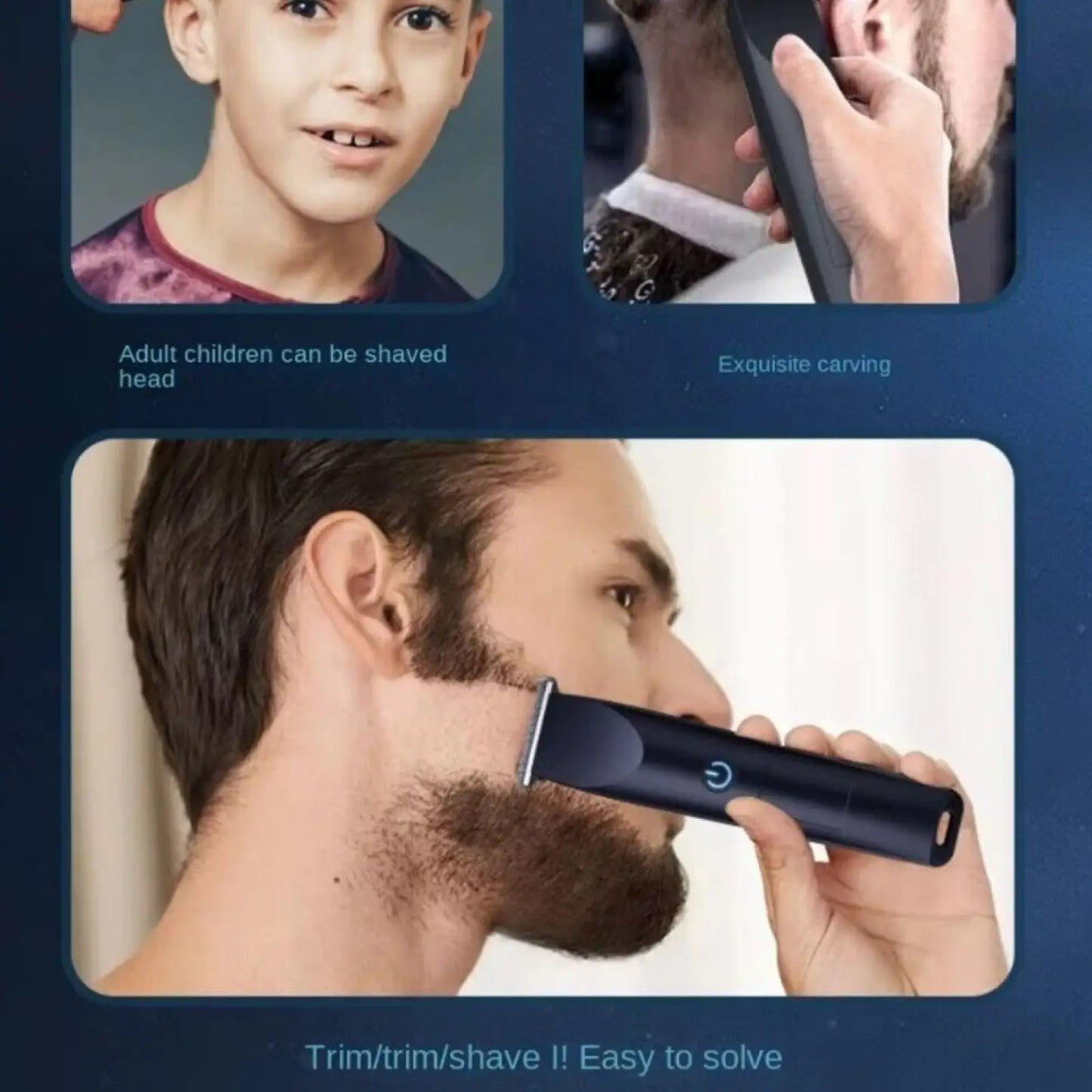 Electric Hair Clippers Cordless Beard Trimmer Set